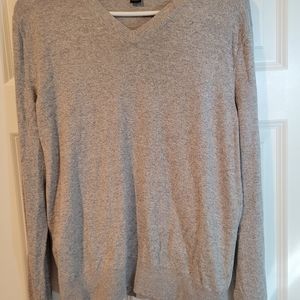 Banana Republic Sweater Gray Luxury Blend V-neck